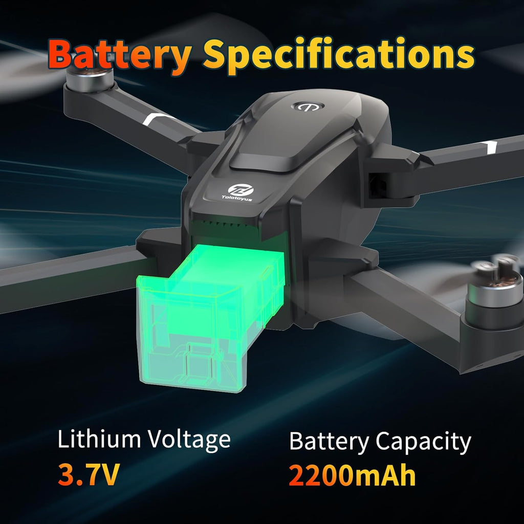 TL16LCD Drone Battery 3.7V 2200mAh Rechargeable Li-ion with USB Cable 1PC