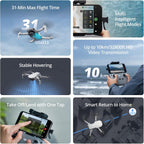 DJI Mini 2 SE Drone with QHD Video, 31-Min Flight Time, Under 249 g, Auto Return to Home, 3-Axis Gimbal Drone with EIS, Lightweight Mini Drone with Camera for Beginners (Renewed)