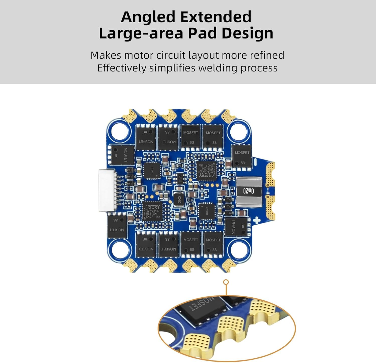 SEQURE 65A 4in1 ESC 2-6S Electric Speed Controller 30.5x30.5mm for FPV Racing Drones Freestyle - AM32