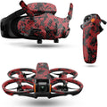 Carbon Fiber Drone Skin Compatible with DJI Avata 2 Bundle (2024) - Red Modern Camo - Premium 3M Vinyl Protective Wrap Decal Cover - Easy to Apply | Crafted in The USA by MightySkins
