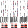 3 Sets 12pcs 8520 Brushed Motors 8.5x20mm Motor 3-5V 0.15A 35000RPM-50000RPM 8520 Motor Hollow Cup Drone Motor Mini DC Motors