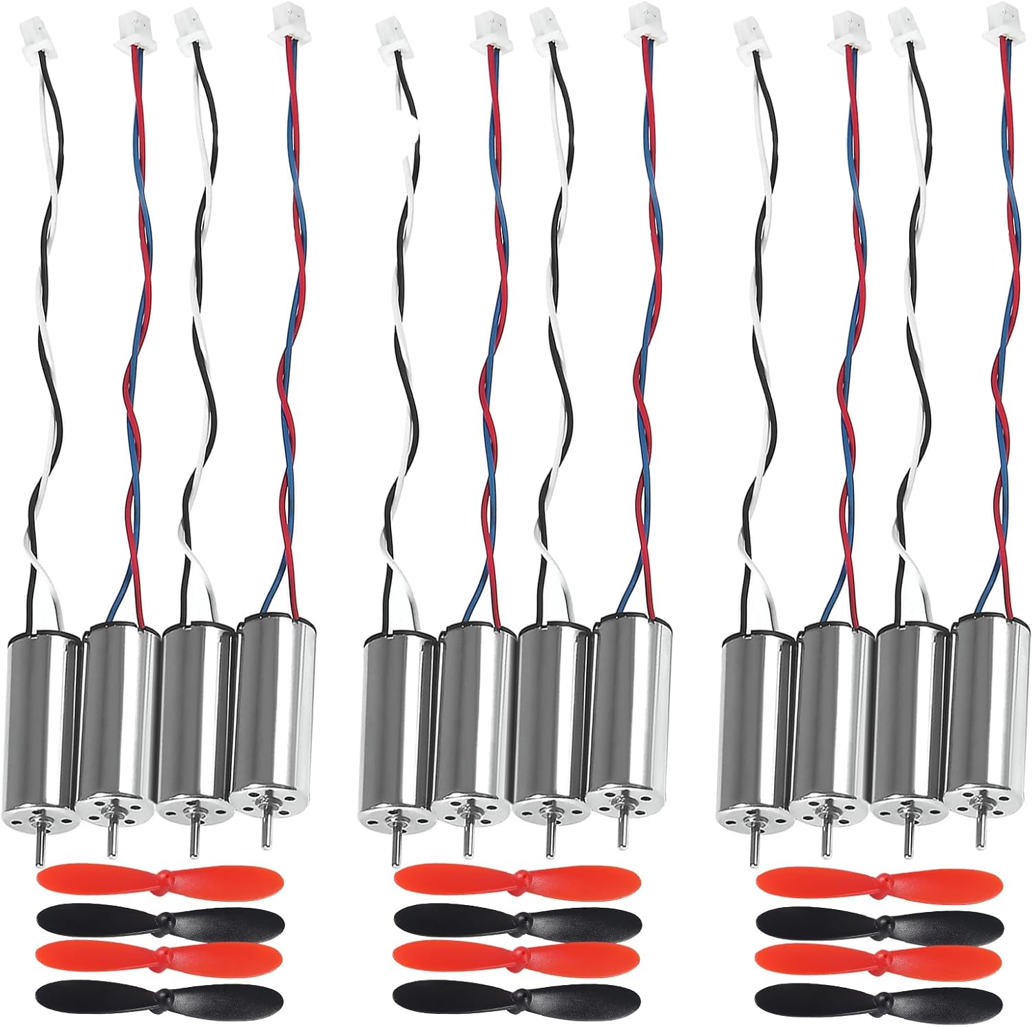 3 Sets 12pcs 8520 Brushed Motors 8.5x20mm Motor 3-5V 0.15A 35000RPM-50000RPM 8520 Motor Hollow Cup Drone Motor Mini DC Motors