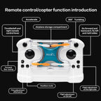 Drone Mini Remote Control Aircraft New Children's Toy Micro Aircraft Fixed Height Quadcopter Electronic Gadget (Blue)