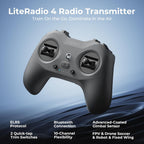 BETAFPV LiteRadio 4 Radio Transmitter Remote Controller, 10-CH Adjustable, Support Bluetooth Connection, FPV Simulator, Built-in 2000mAh 1S Lipo Up to 8H, for Drone/Robot/Fixed-Wing/Drone Soccer-ELRS