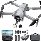 PRO Drone with Camera for Adults 4K,Brushless Motors Drone for Kids Beginners,40mins Flight Time with 2 Batteries,FPV Foldable RC Quadcopter,Toys Gifts for Teen Boys Girls, Beginner£¨Grey£©