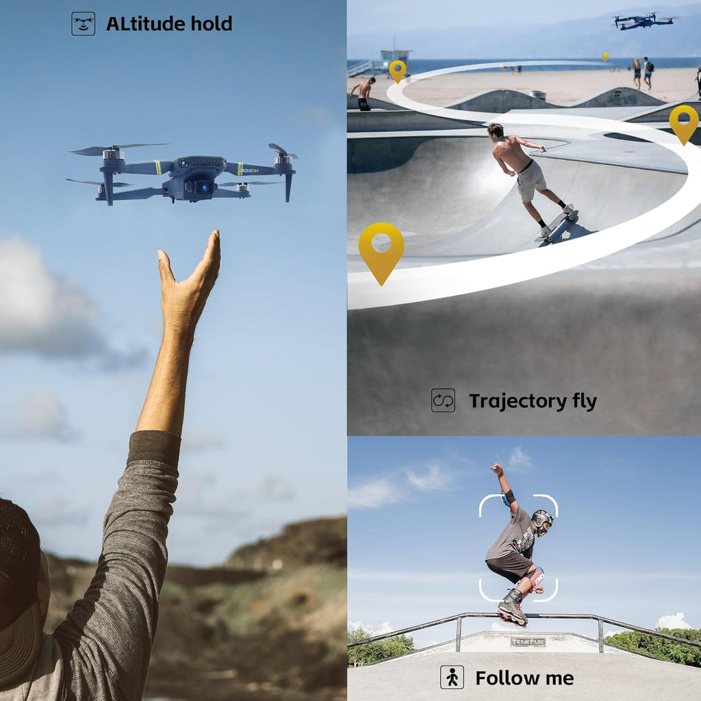 60+ Min Flight Time Super Endurance Drone with Camera for Adults 4K HD, Foldable WiFi Quadcopter Drones, 2650 FT Control Range, Brushless Motor, Auto Hover Mode, Follow Me Function (3 Batteries) for Beginners