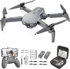 NEHEME Drones for Kids with Camera - Remote Control Helicopter Toys Gifts for Boys Girls, 1080P HD FPV RC Quadcopter for Adults, One Key Start/Land, Altitude Hold, Gravity Control, 2 Batteries, Grey