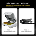 2piece Sun Hood Kit for DJI Mini 4 Pro/Flip/Air 3S/Air 3/RC 2 Controller Accessories - RC 2 Sun Shade Cover & RC 2 Neck Lanyard Bundle Grey