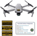 Mavic Air 2 - DJI - FAA Drone Identification Bundle - Labels (3 Sets) + FAA UAS Registration ID Card for Commercial Pilots + 3 to 12 Battery Labels