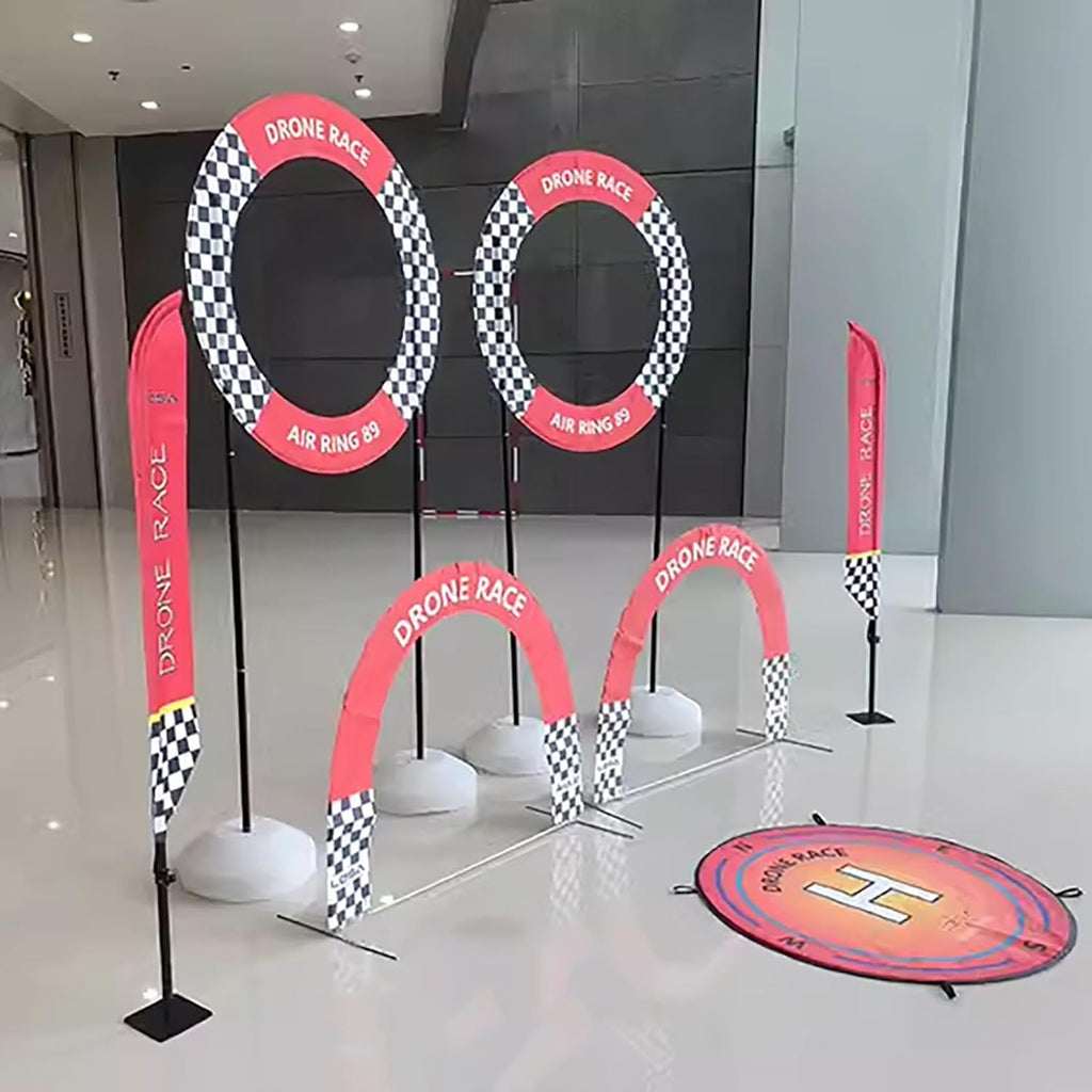 Drone Obstacle Course Gates Kit, Rc FPV Racing Training Set, Indoor/Outdoor Racing Drone Obstacle Hoop, Model Aircraft Practice Equipment(Style a)