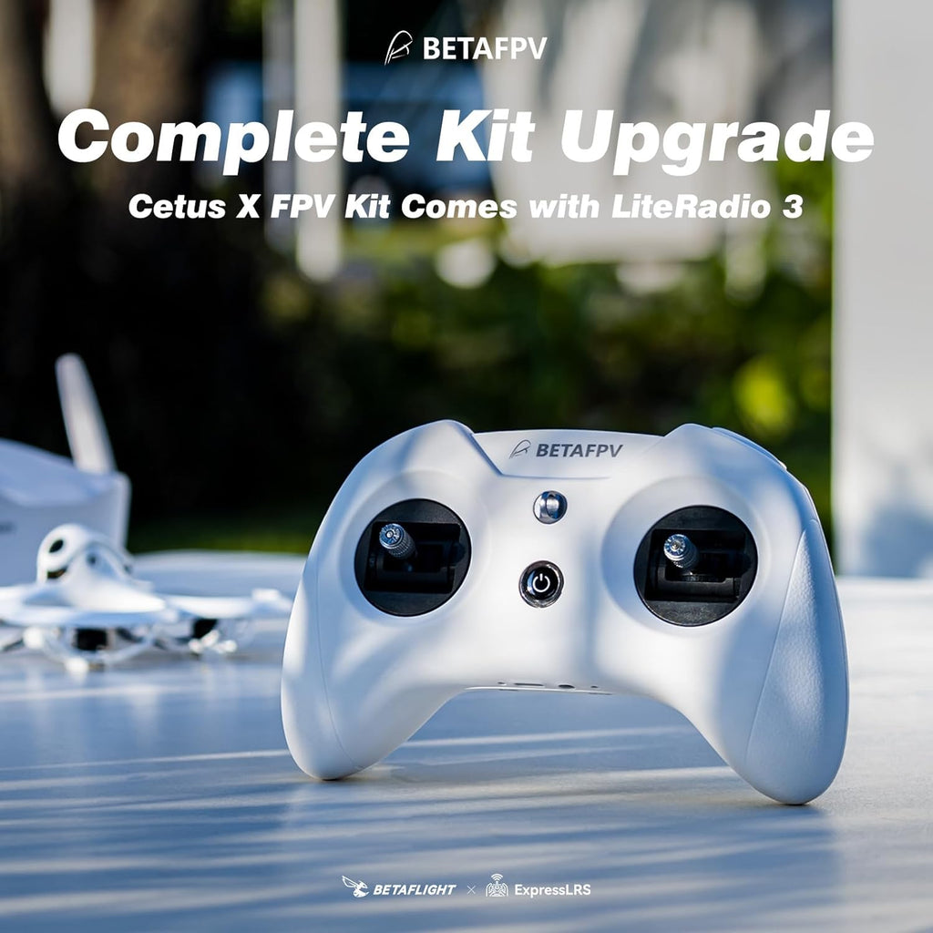BETAFPV Cetus X FPV Kit with Betaflight FC LiteRadio 3 Transmitter C04 Cam VR03 Goggles with DVR Recording Function, Supported 2S Power Advanced RTF Kit for FPV Beginners to Fly Faster Further-ELRS V3