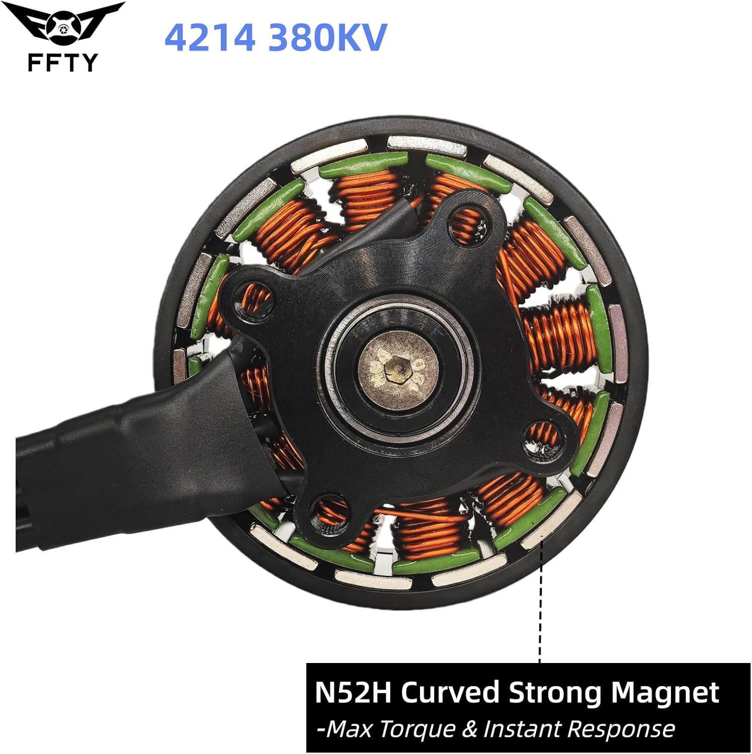 4214 380KV Brushless Motor 4.7kg(10.4lbs) Max Thrust for Cinematic Aerial Photography, Heavy Lift, Agricultural Spraying, and Industrial Inspection Drones (1)