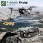 PRO Drone with Camera for Adults 4K,Brushless Motors Drone for Kids Beginners,40mins Flight Time with 2 Batteries,FPV Foldable RC Quadcopter,Toys Gifts for Teen Boys Girls, Beginner£¨Grey£©