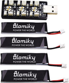 Blomiky 4 Pack 1S 3.8V 450mAh 80C Lipo Battery with PH2.0 Plug Compatible with S Free Style RC Quadopter Drone / F4 Battery 4