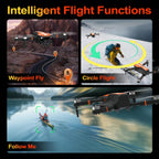 LE-IDEA GPS Drone with Camera for Adults, Professional 4K Camera Drone with Brushless Motor Auto Return Home Follow Me RC Quadcopter for Beginners Foldable Toys Gifts Under 249g IDEA12GPS