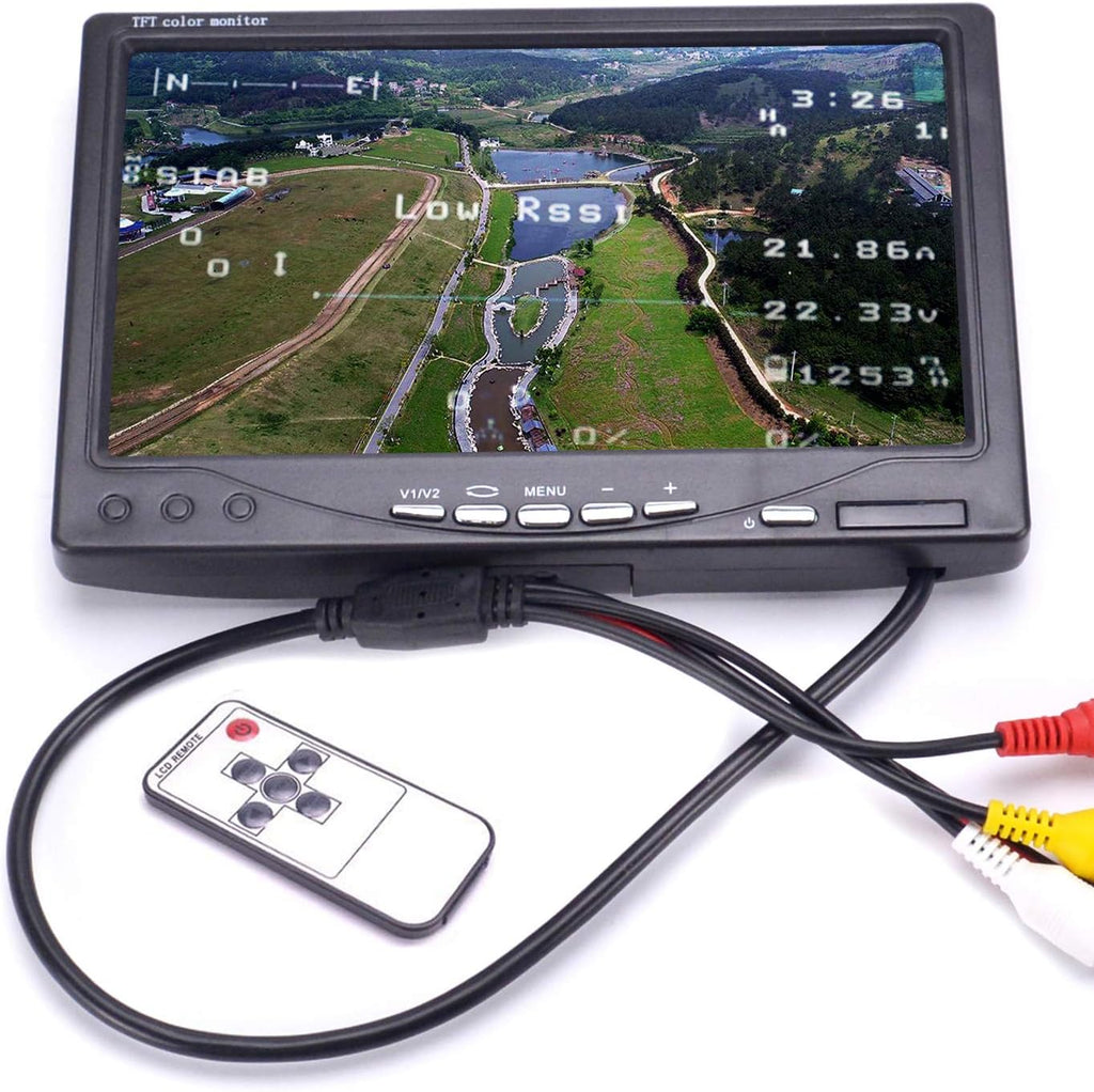 RC 7 Inch FPV Monitor 1024x600 IPS LCD Display Screen Monitor with Hood Sun Shield for RC FPV Drone Quadcopter