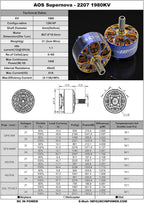 RCINPOWER AOS Supernova 2207 2207.5 Brushless Motor 1980KV 6S LIPO for RC FPV Freestyle 5 Inch Drones DIY Parts