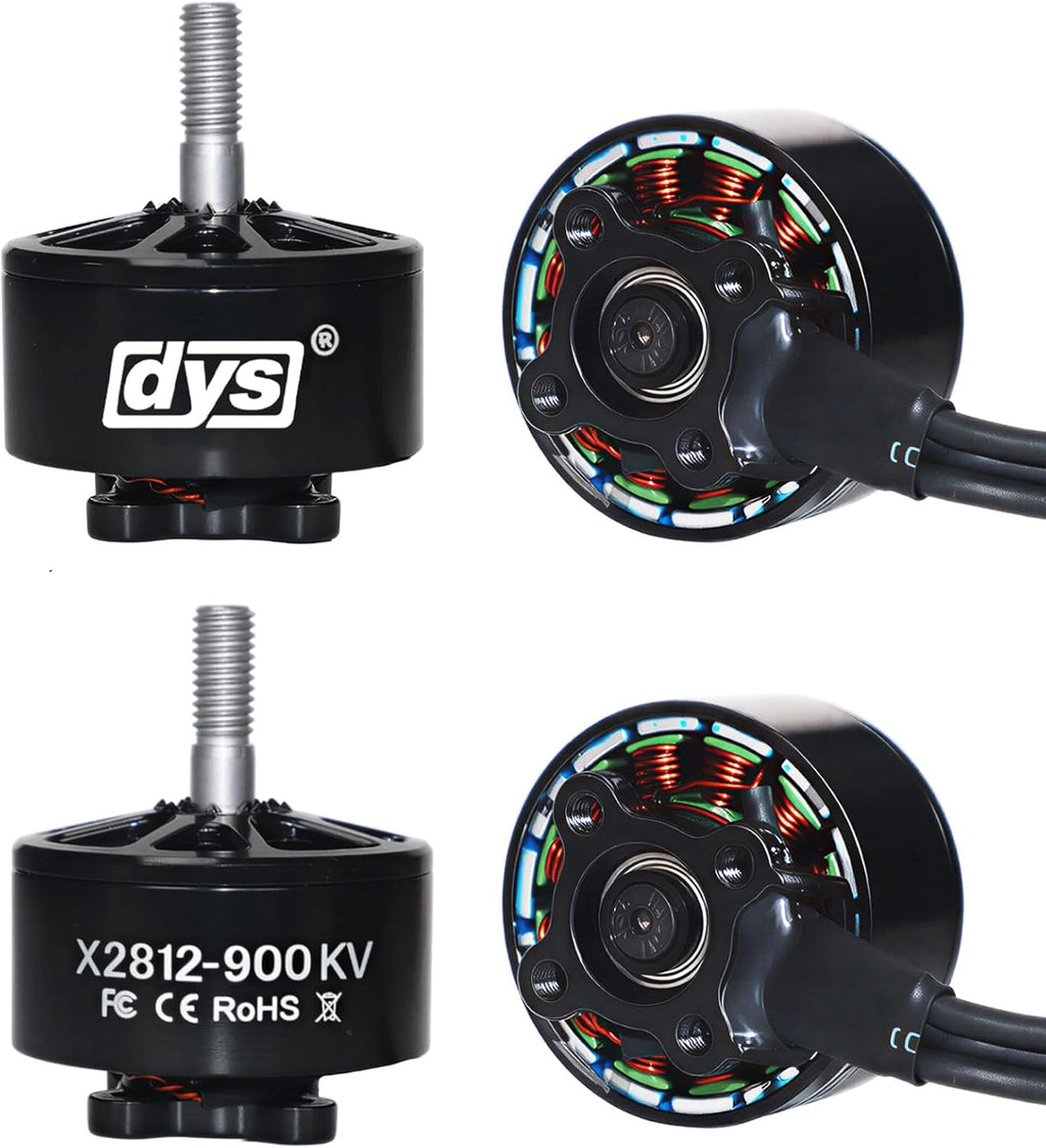 DYS 4pcs X2812 900KV 1115KV Brushless Motor 6S for 7inch Long Range FPV Racing Drone Freestyle FPV Drone Quadcopter Motor (X2812 900KV 4PCS)