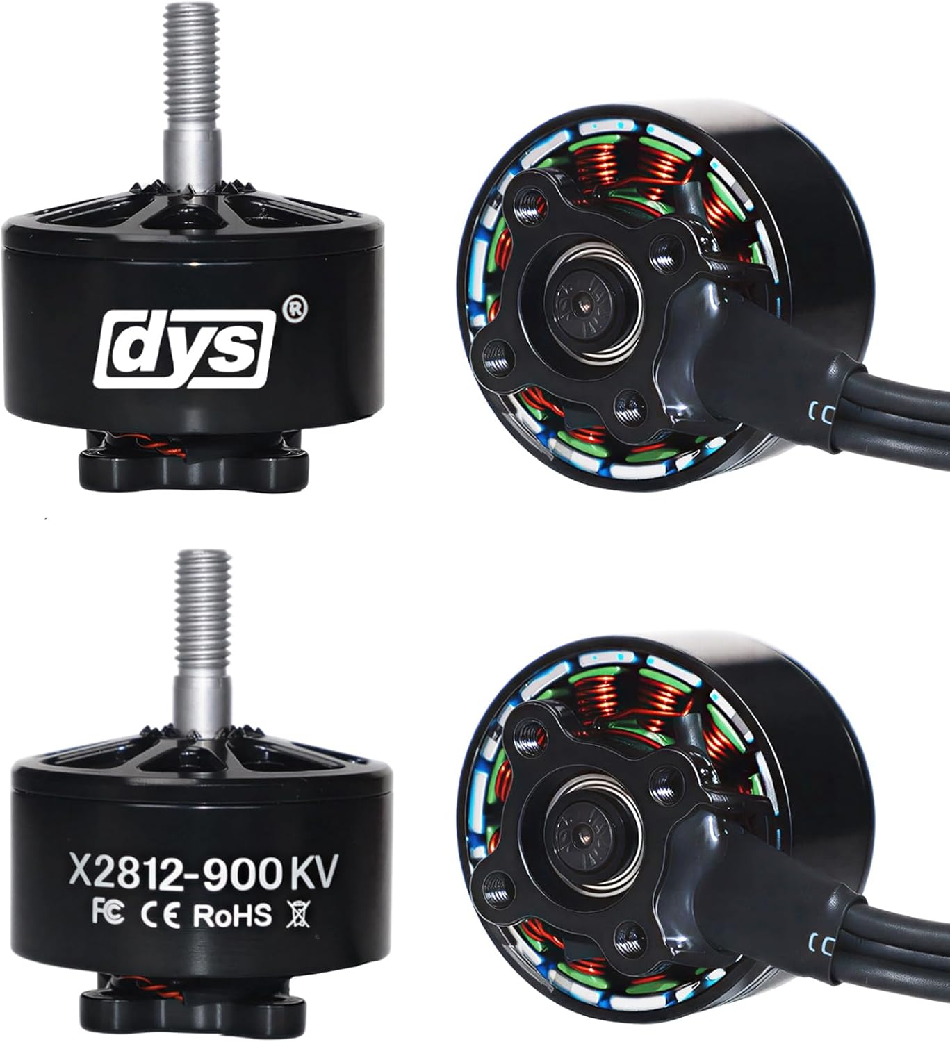 DYS 4pcs X2812 900KV 1115KV Brushless Motor 6S for 7inch Long Range FPV Racing Drone Freestyle FPV Drone Quadcopter Motor (X2812 900KV 4PCS)