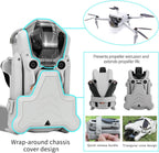 Mini 4 Pro Accessories Bundle: with Propellers Blades Guard Landing Gear Gimbal Protector Leg Extensions Props Holder Strap Lens Cover for DJI Mini 4 Pro Drone Accessories Set