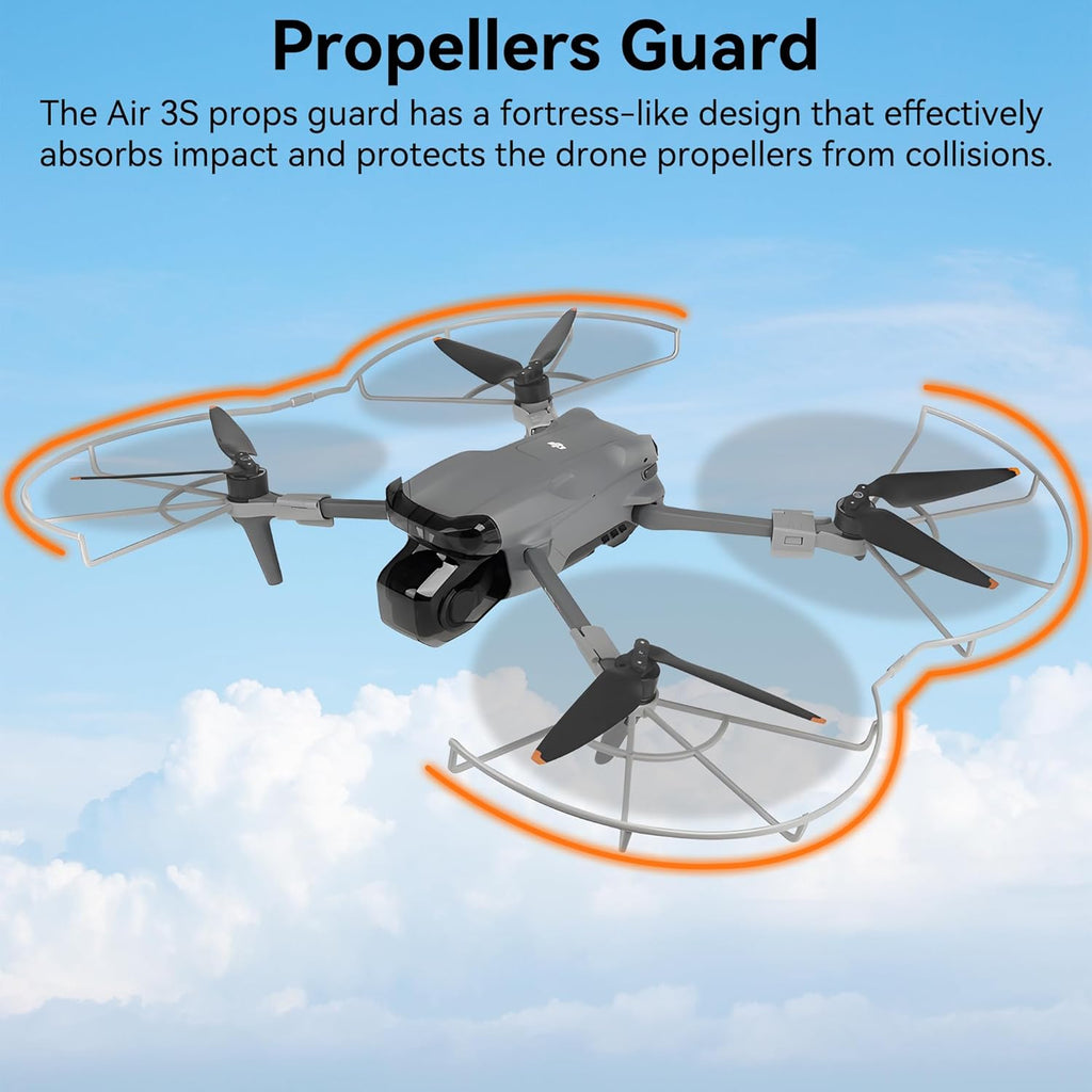 Propellers for DJI Air 3S Drone - 4Pcs Accessories Set with Propeller Guard Protector Landing Gear Low Noise Blades for DJI Air 3/Air 3S Drone Accessories Bundles