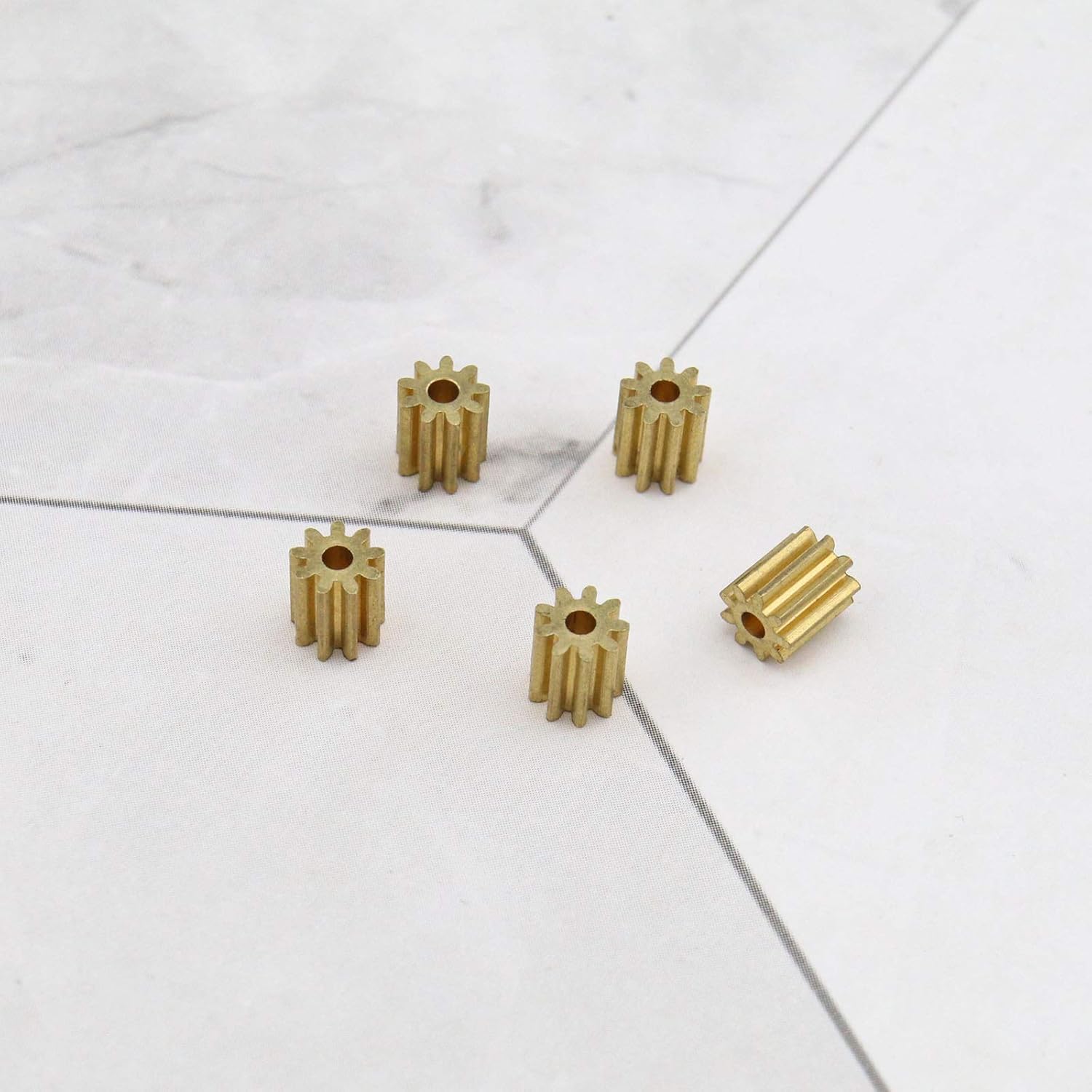 Motor Copper Pinion Gear 9 Teeth 1 5mm Hole Diameter 0 4 Module for Drone Airplane DIY Toy Model Spare Parts Pack of