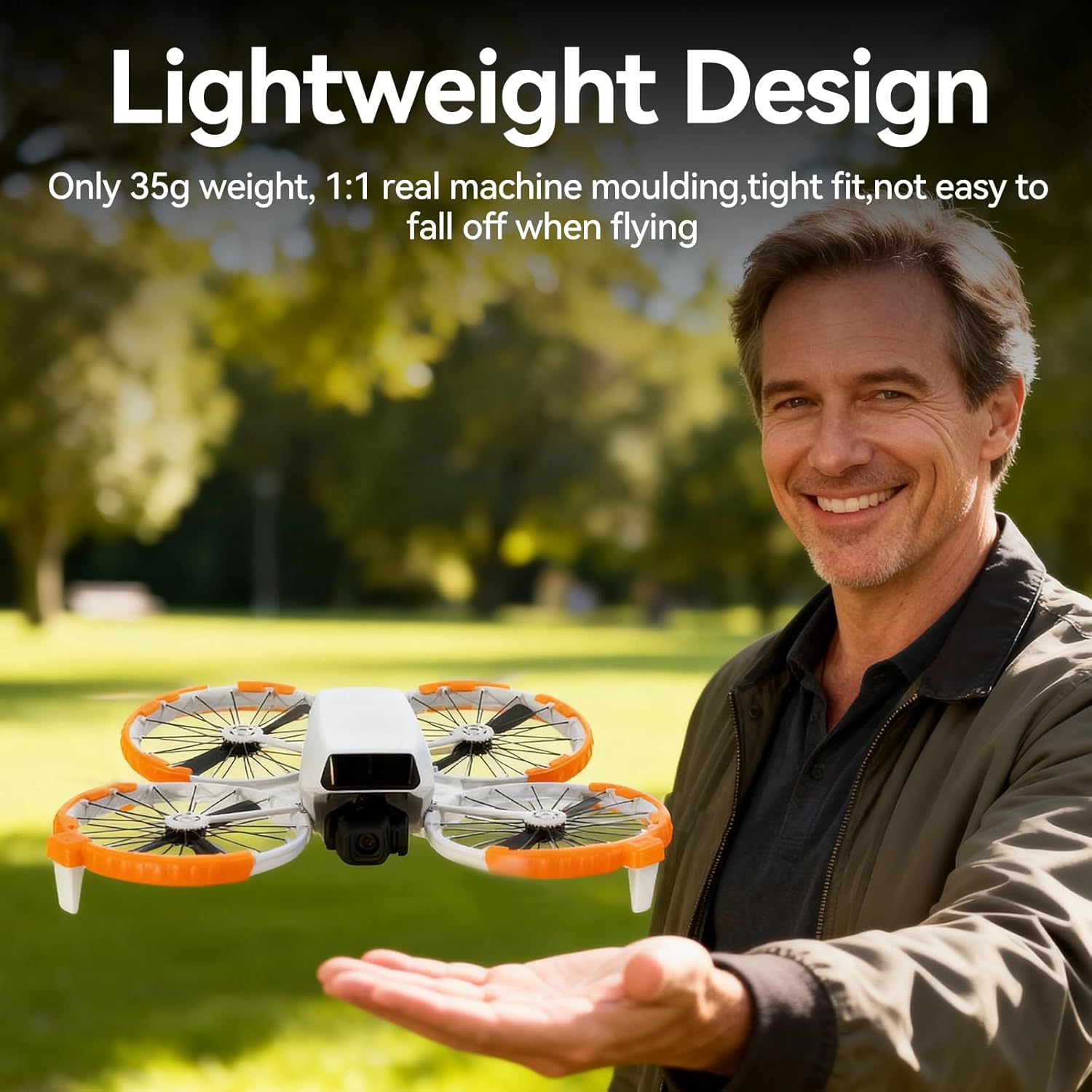 DJI Flip Accessories Bundle 5-in-1 for RC 2 Screen Controller, Portable Carrying Case for 3 Batteries, Propeller Guards, Landing Gear, Sunshade & Strap, Compatible Flip (RC 2/Combo)