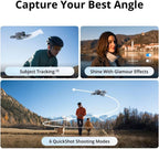 DJI Flip (RC-N3) Bundle with 128GB Micro SD Card& Propeller Guard Ring& Strobe Light - Drone With 4K UHD Camera for Adults, Under 249g, Palm Takeoff, Auto Return, 31-Min Flight Time