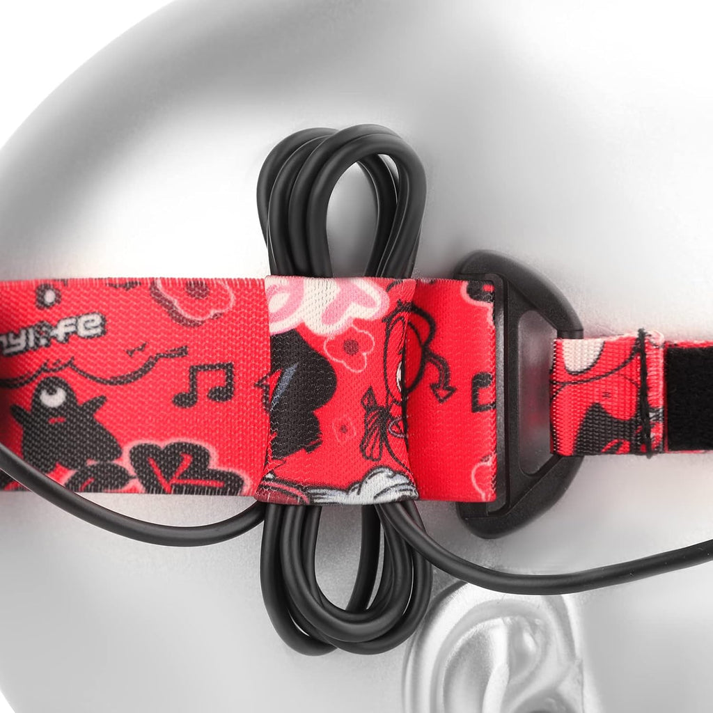 CAPART Head Strap Band for DJI Avata Goggles 2 and DJI FPV Goggles V2, Head Strap with Battery Pocket (Red)