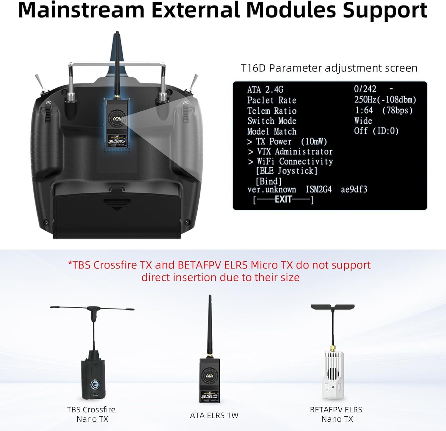 Radiolink T16D 16 Channels RC Transmitter and R16F Telemetry Receiver, Multi-Protocol and Voice Broadcast Support, RC Radio Remote for Drone, Airplane, Car, Boat and More (Mode 2 Left Throttle)