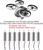 8pcs 615/6x15mm Motor 19000KV Insane Tiny Whoop Drone Frame Brushed Motors 4CW 4CCW Coreless Motor with JST-1.25 Connector for Model Aircraft/UAV/Quadcopter/Toy Aircraft, etc