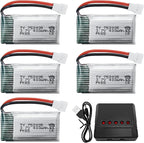 5PCS 3.7V 400mAh High Rate Lithium Battery with 5 in 1 Charger for Hubsan H107C H107L SYMA Q11 X11C HS170C F180C TOZO Q2020 E016H A120 XK A150 H31 TR-P51 TR-F22 AT-96 Four-Axis Aircraft¡­