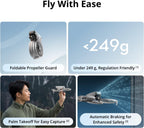 DJI Flip with RC 2 Screen Remote Controller, Follow Me Drone with 4K UHD Camera for Adults, Under 249g, 3-Axis Gimbal Stabilization, Palm Takeoff, 31-Min Flight Time Bundle with Deco Gear Accessories