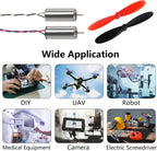 8pcs 8520 Coreless Motor 8.5 x 20mm Brushed Motors Hollow Cup Drone Motor+ 8pcs 55mm CW CCW Propeller for DIY Micro Quadcopter RC Drone