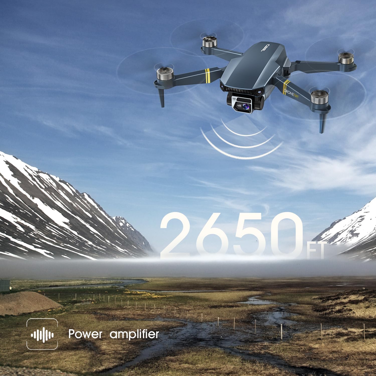 60+ Min Flight Time Super Endurance Drone with Camera for Adults 4K HD, Foldable WiFi Quadcopter Drones, 2650 FT Control Range, Brushless Motor, Auto Hover Mode, Follow Me Function (3 Batteries) for Beginners