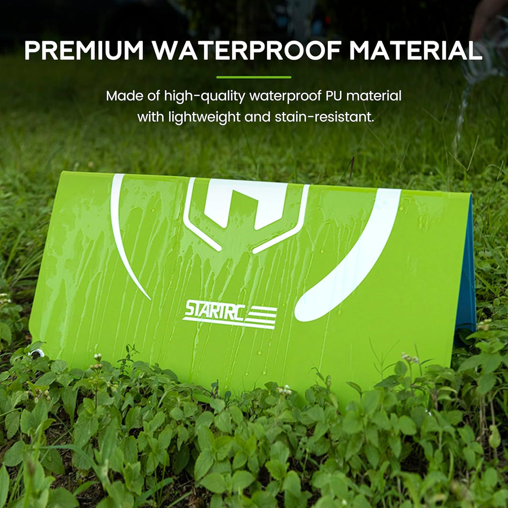 STARTRC Drone Landing Pad, Universal Waterproof Portable Fast-Foldable Helipad for Avata 360/Mavic 4 pro/Avata 2/Air 3S/Mini 5 Pro/4/3/2 SE/4K (Sky blue-green, 26-inch/65cm)
