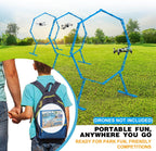 Drone Obstacle Course, Includes 3 Pack Easy to Build Obstacle Hoop, FPV Racing Drone Loop Gate, Suitable Competition RC FPV Racing of Drones or Model Aircraft Games for Age 6-12 Kids or Adults