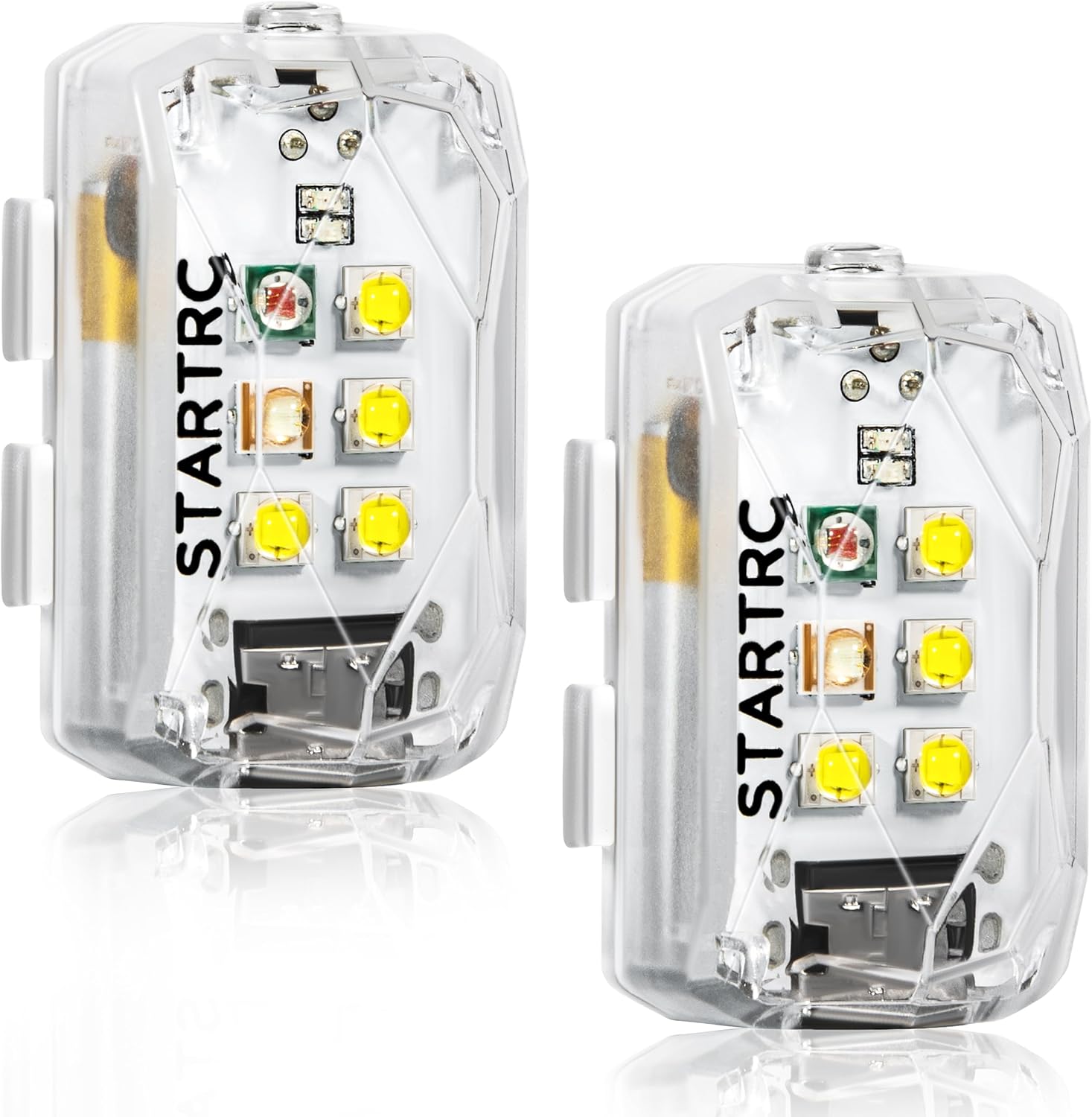 STARTRC Drone Strobe Light, Rechargable Flash Led Lamplight for FAA DroneNight Flying, Fits for DJI Neo 2,Mini 5 Pro/ 4 Pro/3/4k, Avata 2,Air 3S and All RC Drones Accessory(2pc)