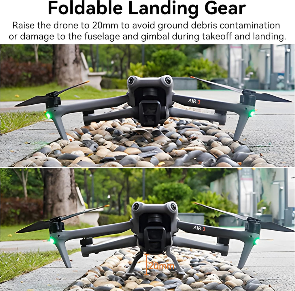 Propellers for DJI Air 3S Drone - 4Pcs Accessories Set with Propeller Guard Protector Landing Gear Low Noise Blades for DJI Air 3/Air 3S Drone Accessories Bundles