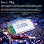 3.7V 400Mah Lipo Battery - 5Pcs Drone Batteries with 5-in-1 USB Charger for Syma Q11 H99W H31 H6C H98 TR-C385 TR-P51 TR-F22 Quadcopter Parts Aircraft Drones Lithium Battery Rechargeable AT-96