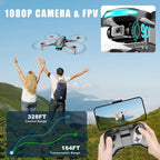 Drone with Camera, Drones for Adults and Beginners, 1080P HD FPV Foldable Mini Drones for Kids, with 2 Batteries, Carrying Case, Trajectory Flight, Gravity Control, One-Key Takeoff/Landing, 360¡ã Flip, Toys for Gift