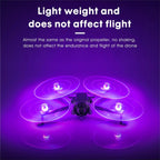 Mini 4/3 Propellers LED Lights Replacement Prop Blades Low Noise Accessories for DJI Mini 3/4 Fly More Combo Plus Drone (2 Pairs)