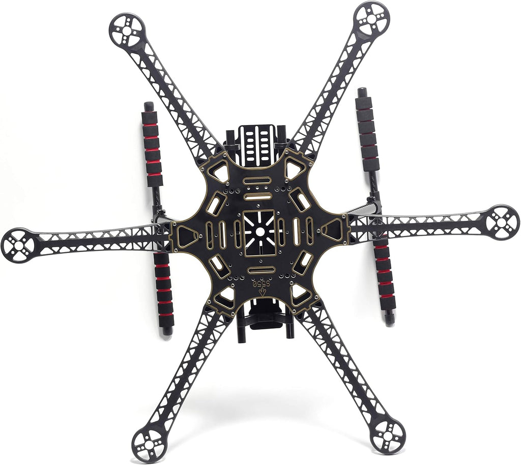 S550 Hexacopter Frame Kit 6-Axis Drone Flame with Carbon Fiber Landing Gear