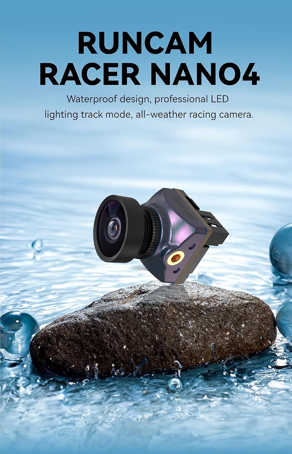 RunCam Racer Nano 4 FPV Camera - Waterproof 1200TVL All-Weather Racing Camera for FPV Racing Drone