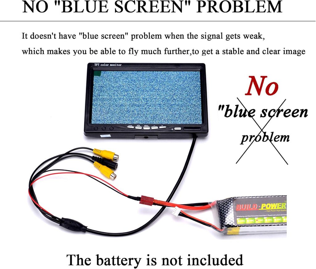 RC 7 Inch FPV Monitor 1024x600 IPS LCD Display Screen Monitor with Hood Sun Shield for RC FPV Drone Quadcopter