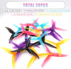 20PCS Drone Props Propeller Gemfan Hurricane 51477 Smooth FPV Racing Props 5.1inch 3-Paddle Propeller CW CCW Props with 5mm Mounting Hole for 2206-2407 Motor for FPV Racing Drone