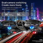 UAVRIAO Drone with 4.5 HD Screen Remote, 2K Dual Camera Quadcopter, Brushless Motors, 360¡ã protective cover£¬ Auto Hover, 30 Min Flight (2 Battery), WiFi FPV, Follow Me, 3D Flip, Headless Mode - Great Gift for Adults,