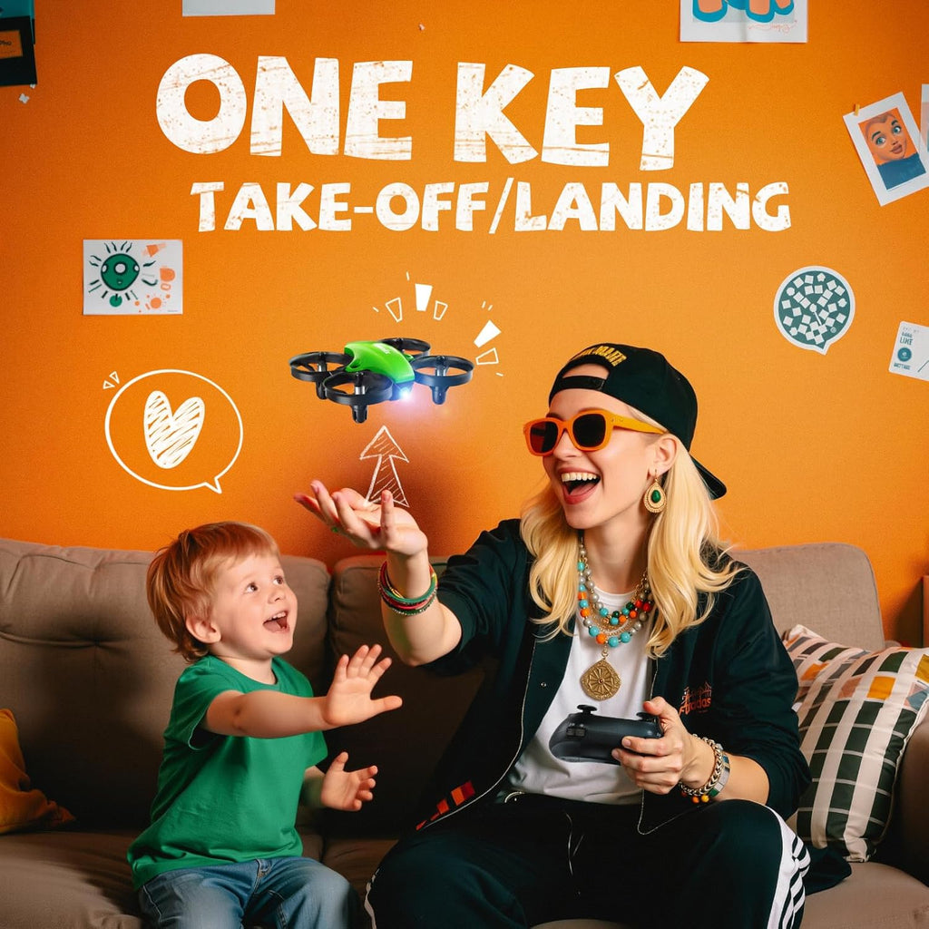 V995 Mini Drone for Kids and Beginners, Indoor Outdoor Quadcopter Plane for Boys Girls with 3D Flips,360¡ã Rotation,Circle Fly,Auto Hover, Headless Mode and 3 Batteries,Gift for Boys and Girls