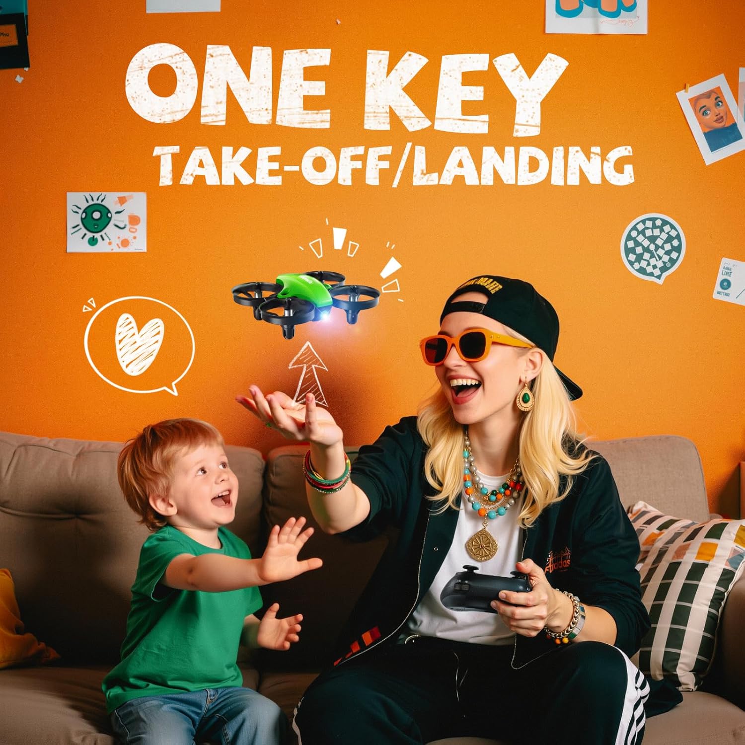 V995 Mini Drone for Kids and Beginners, Indoor Outdoor Quadcopter Plane for Boys Girls with 3D Flips,360¡ã Rotation,Circle Fly,Auto Hover, Headless Mode and 3 Batteries,Gift for Boys and Girls
