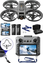 Drone With Camera For Adults - 4.5¡± Fhd Screen Remote Control, 2k Dual Camera, 40 Min Flight, Brushless Motor, Obstacle Avoidance, Follow Me, Auto Hover, One Key Takeoff/Landing, 360¡ã Flip, Includes 2 Batteries, Perfect Mini Drone For Kids And Beginners